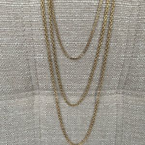 Napier gold plated three row chain necklace